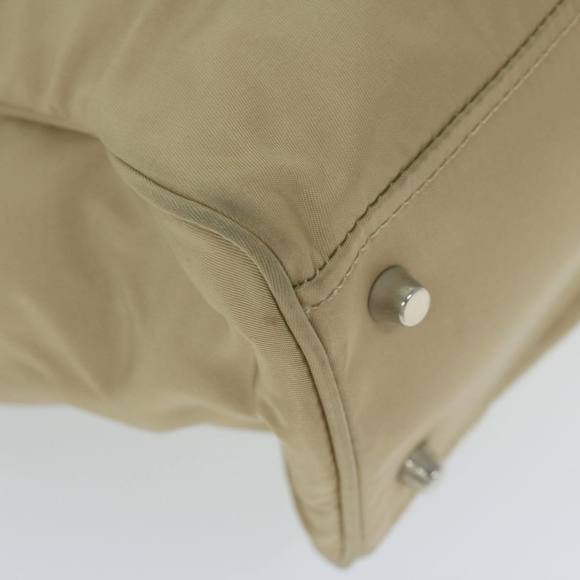 PRADA Tote Bag Nylon Beige Auth 65080 - Picture 14 of 16